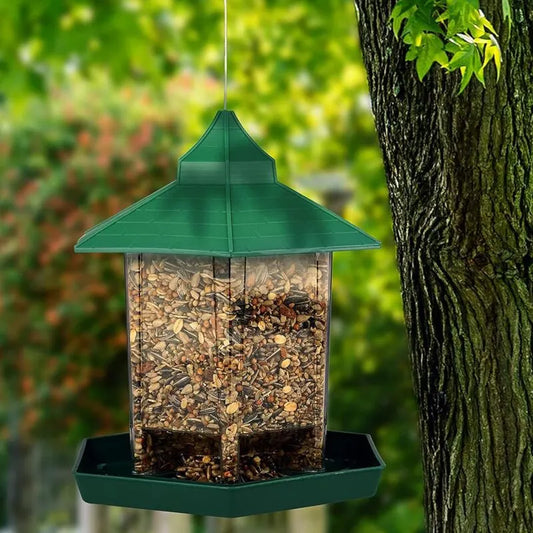 Hanging Outdoor Bird Feeder - Large Capacity Hexagonal Bird Feeder, Waterproof - Outdoor Bird Feeder With Seed - Image 3