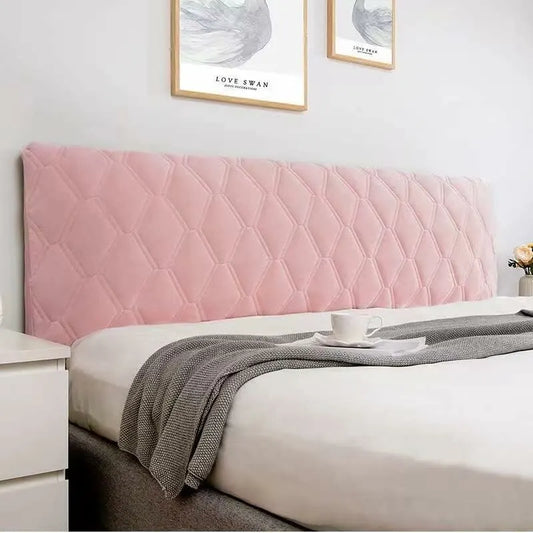 Headboard Cover 160, Headboard Cover Protector With Stretch Side, Dustproof Washable Headboard Cover (Color : Pink,