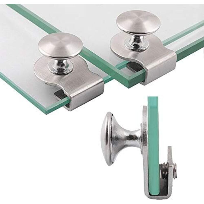 Stainless Steel Glass Door Handle / Clip / Glass Clip 5-8Mm Showcase Cabinet Furniture Drawer Handle, No Drilling, 2 - Image 2