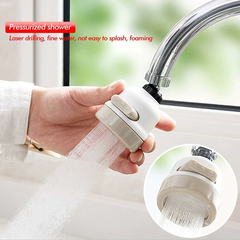 2 Pack Kitchen Faucet Aerator, Water Saving Faucet Aerator, 360 ROtation, Splash-Proof Faucet Nozzle With Filter - Image 2