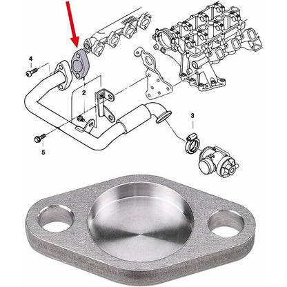 Valve Blanking Plate Egr Valve Blanking Block Plates Stainless Steel Kit With Gasket For E53 E38 E39 E46 X5 - Image 3