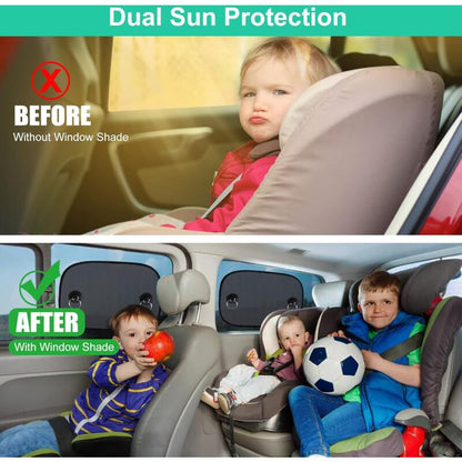Baby Car Sun Shade, Car Window Sun Shade For Kids, Car Sun Protection Net, Uv/Heat Protection, Storage Bag Included, 50 - Image 3