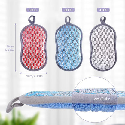 10 pcs Colorful Cleaning Sponges, Premium Non-Scratch Reusable Dishwashing Sponges For Kitchen, Bathroom, Easy Dish - Image 2