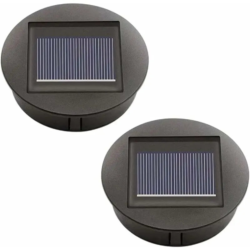 2 pcs Solar Lights Replacement LED Solar Panel Cover Replacement Outdoor Lighting Garden Decoration