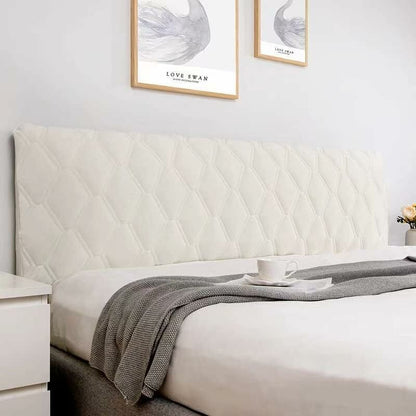 Headboard Cover 160, Headboard Cover Protector With Stretch Side, Dustproof Washable Headboard Cover (Color : Beige,