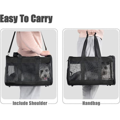 Cat Carrier Bag/Dog Carrier Bag For Cats, Small Dogs, Kittens Or Puppies, Soft And Foldable With Wool Mat For Travel By - Image 4