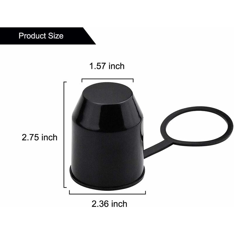 3 pcs Set Protective Caps For Trailer Hitch. Plastic - With Safety Ring - Weatherproof And Car Wash Resistant. - Image 4