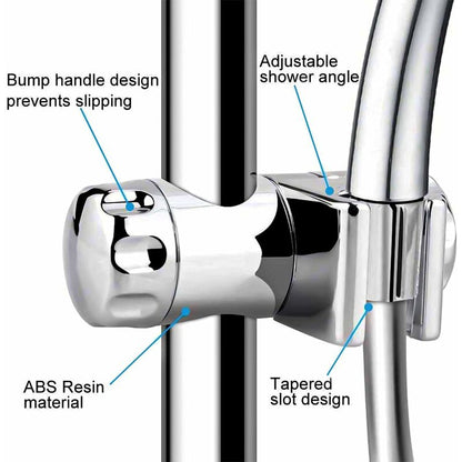 Replaceable Handheld Shower Holder, Shower Head Holder, Adjustable Bathroom Shower Clamp Fit 25Mm Shower Bar, 19-22Mm - Image 3