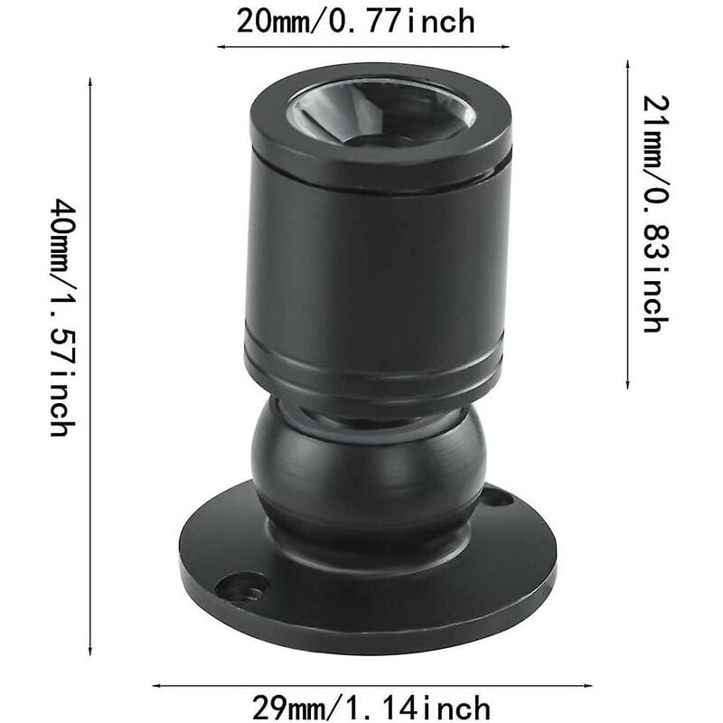 10 X LED Mini Recessed Spotlights, 1Wled Mini Spotlight, With Driver, 100-265V [Energy Class A+] (Black, Cool Light) - Image 2