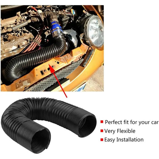 Car Air Intake Hose, 76Mm Universal Car Modified Air Intake Flexible Expansion Pipe Ducting Plastic Hose(76Mm) For - Image 2