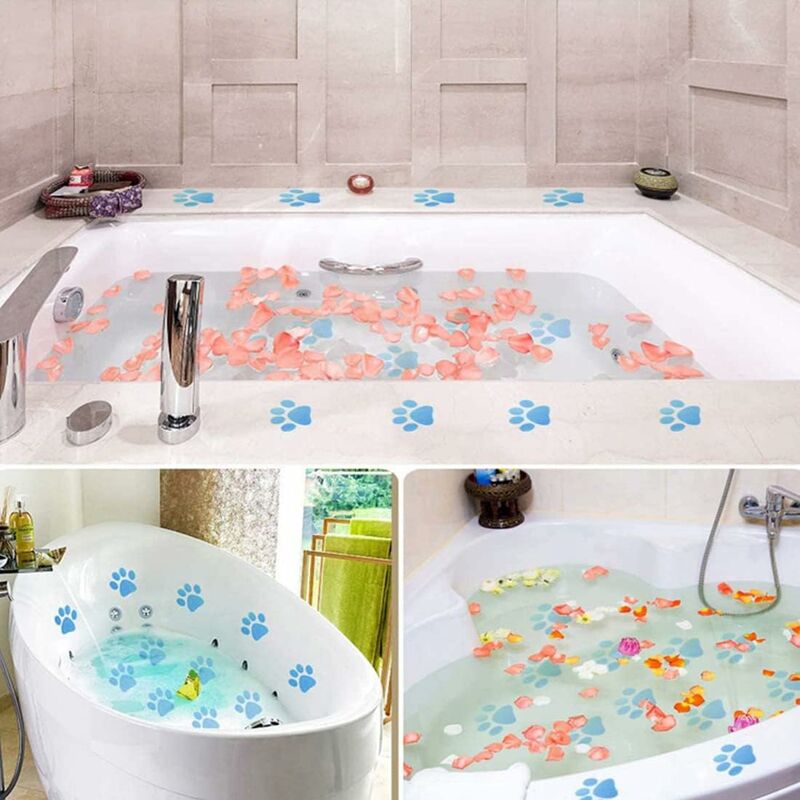 15 pcs Non-Slip Bathtub Stickers Kids Adult Shower Anti-Slip Stickers Dog Paw Waterproof Non-Slip Pads For Bathtub, - Image 4