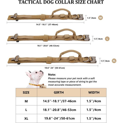 Tactical Dog Collar - Military Dog Collar With Control Handle, Adjustable Nylon Padded Dog Collar For Medium Large Dogs - Image 2