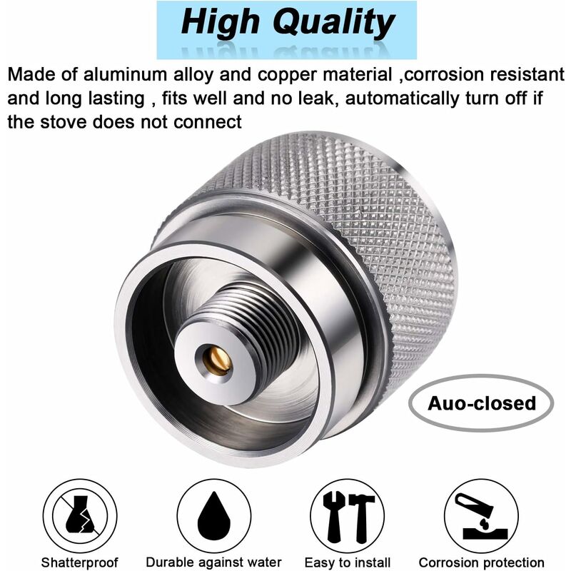 Parts Camping Stove Adapter 1 Lb Propane Small Tank Inlet Outlet Outdoor Cylinder Lpg Canister Adapter - Image 3