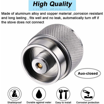 Parts Camping Stove Adapter 1 Lb Propane Small Tank Inlet Outlet Outdoor Cylinder Lpg Canister Adapter - Image 3