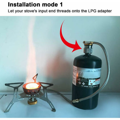 Parts Camping Stove Adapter 1 Lb Propane Small Tank Inlet Outlet Outdoor Cylinder Lpg Canister Adapter - Image 4