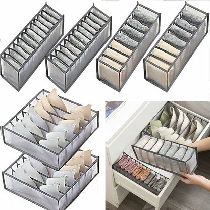 6 pcs Underwear Drawer Organizer Foldable Storage Box Large Capacity Drawer Storage Box For Storing Underwear, Socks,