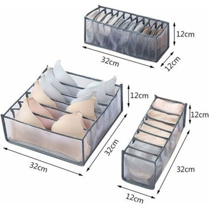 6 pcs Underwear Drawer Organizer Foldable Storage Box Large Capacity Drawer Storage Box For Storing Underwear, Socks, - Image 2