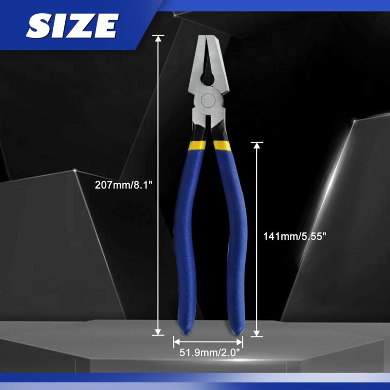 8" Flat Jaw Glass Pliers - Stained Glass Pliers - Durable Glass Breaking Tool - Heavy Duty Glass Pliers For Tile Work - Image 4