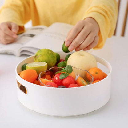 Spice Rack Φ30Cm Kitchen Cupboard Storage Plastic Lazy Susan, Spice Rack Spice Holder Spice Storage White - Image 2