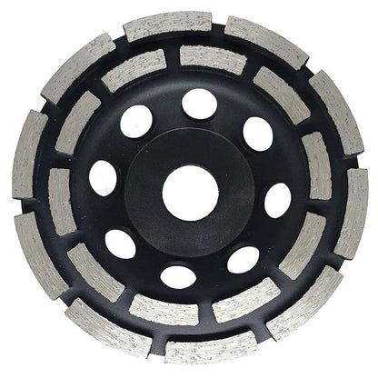 Diamond Grinding And Sanding Disc, 125Mm X 22.23Mm Double ROw Diamond Abrasive Wheel, For Grinding Screed, Concrete - Image 2
