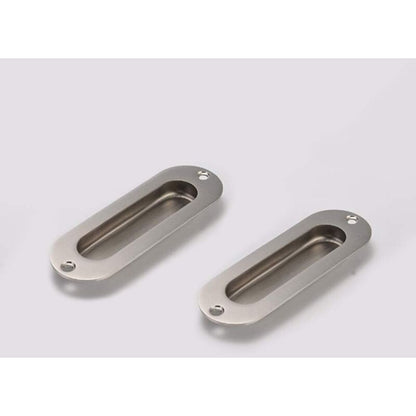 Flush Door Handle 2 Pieces Brushed Stainless Steel Flush Handle Sliding Door Handle Cupboard Door Handle With Screws - Image 4