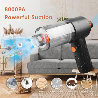 Cordless Handheld Vacuum Cleaner, 8000Pa Car Vacuum Cleaner, 2 In 1 Mini Handheld Vacuum Cleaner Car Vacuum Cleaner For - Image 2
