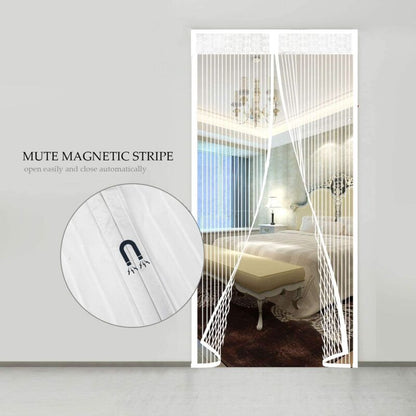 Magnetic Screen Door Automatic Closing Insect Screen Door Curtain With Magnets No Drilling (120X220Cm, White) - Image 3