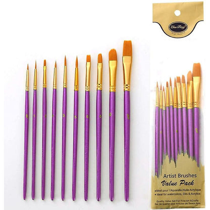 Oil Painting Brush, 10 pcs Painting Brushes Acrylic Painting Brush, Painting Brush, Birthday Gifts For Beginner Artist - Image 2