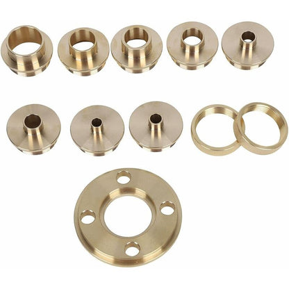 ROuter Guide Kit, 11 Pieces Imperial Size Brass ROuter Template Guide Kit, With Lock Nut Adapter With Case - Image 3