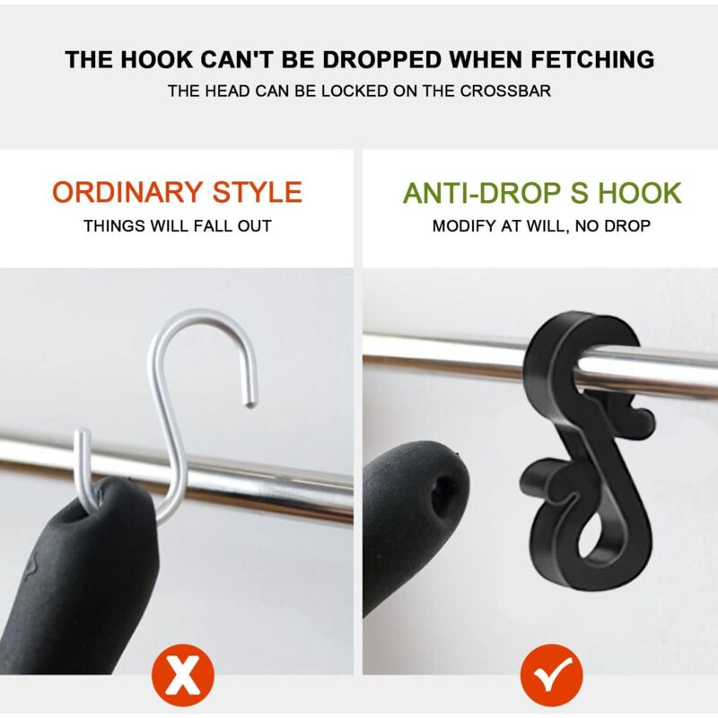 100 pcs Mini Black White Plastic Gutter Hooks With Shape Clip Outdoor Light Hooks For Wedding Christmas Halloween - Image 3