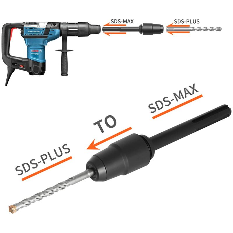 Sds Max To Sds Plus Adapter For ROtary Hammers, Sds Max To Sds Plus Drill Quick Change Tool, Chuck Adapter Quick Change - Image 2