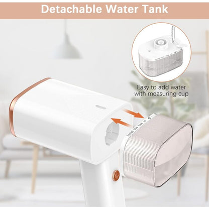 Garment Steamer, Mini Portable Iron, 30S Fast Heat-Up, 1000W, 120Ml, Travel Steamer With Brush And Measuring Cup - - Image 4