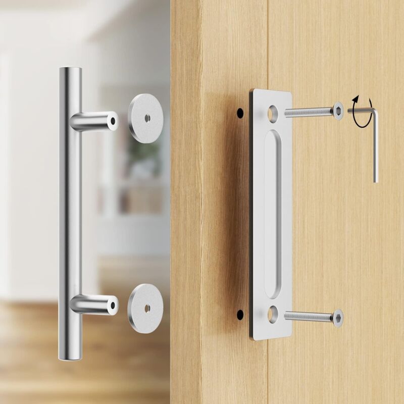 30Cm Sliding Door Handle Set, Stainless Steel Sliding Door Handle, Large Rustic Size, Suitable For Gates, Garages, - Image 2