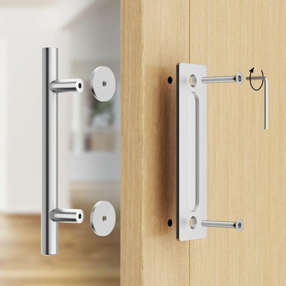 30Cm Sliding Door Handle Set, Stainless Steel Sliding Door Handle, Large Rustic Size, Suitable For Gates, Garages, - Image 2