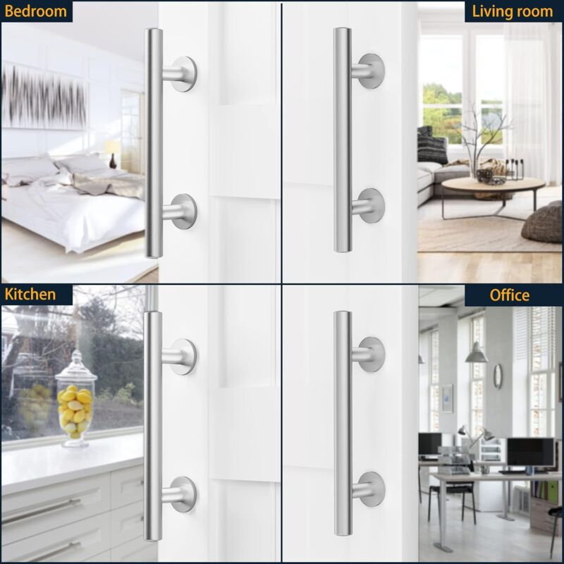 30Cm Sliding Door Handle Set, Stainless Steel Sliding Door Handle, Large Rustic Size, Suitable For Gates, Garages, - Image 4