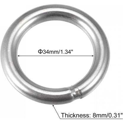 Welded Ring Stainless Steel 304 50Mm External Diameter 8Mm Thickness 3 pcs - Image 2