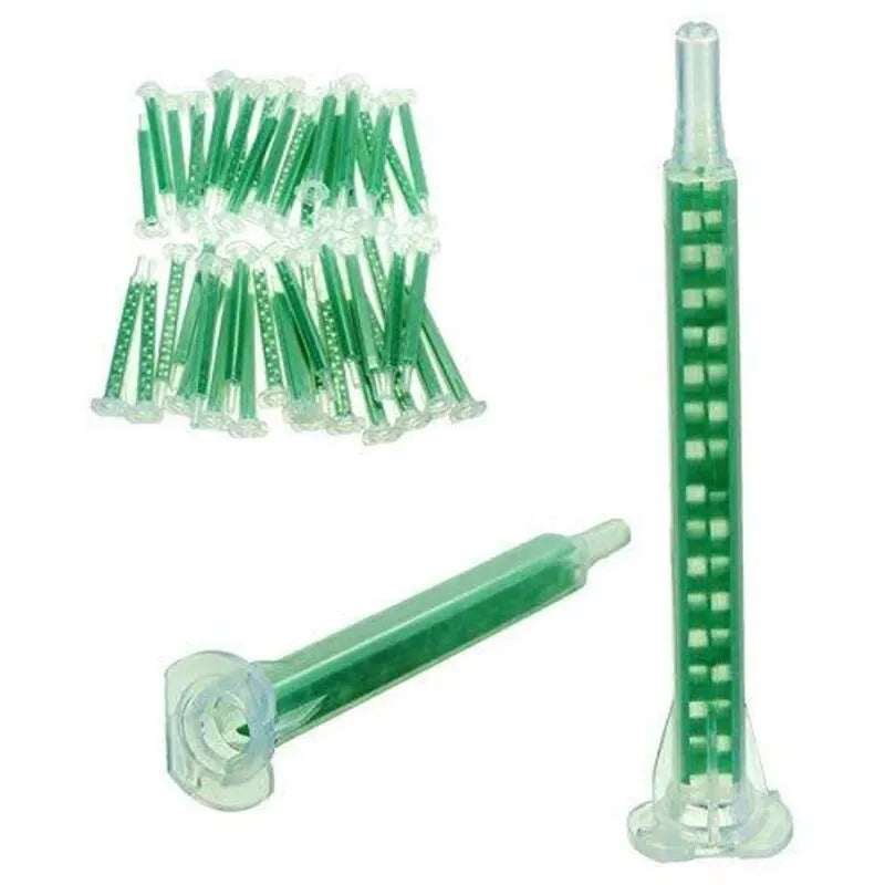 Werse 50 pcs F6-16 Green Ab Glue Mixing Tube Static Mouth Section 16 Nozzles