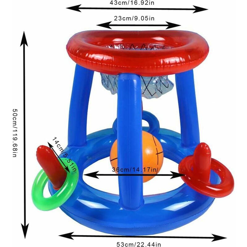 Pool Basketball Hoop - Inflatable Basketball Stand For Swimming Pool Floating Pool Basketball Outdoor Water Game Summer - Image 3
