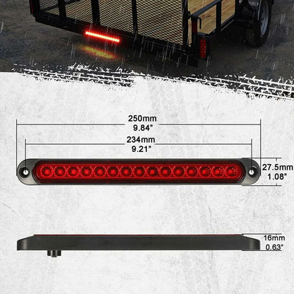2 pcs 12V 15 LED Trailer Brake Tail Light Bar Waterproof Rear Lights Running Lights Identification Light For Offroad - Image 2