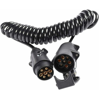 7 Pin Trailer Socket And Plug With 2M Extension Cable Connector For Towing Hitch Caravan Vehicle Truck Accessories 7