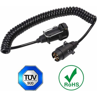 7 Pin Trailer Socket And Plug With 2M Extension Cable Connector For Towing Hitch Caravan Vehicle Truck Accessories 7 - Image 2