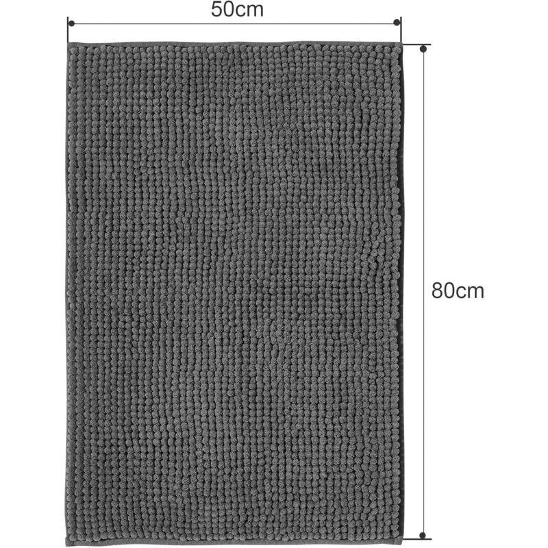 Non-Slip Chenille Bath Mat Super Absorbent And Machine Washableable For Bathroom, Shower, Bathtub Or As A Toilet Mat - Image 2