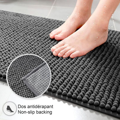 Non-Slip Chenille Bath Mat Super Absorbent And Machine Washableable For Bathroom, Shower, Bathtub Or As A Toilet Mat - Image 4