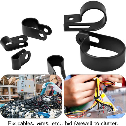 200 pcs Nylon Plastic R Clips Tube Clamps, 6 Sizes 3/16'' 1/4'' 3/8'' 1/2'' 3/4'' 11/8'' Fasteners For Conduit, Cable, - Image 4