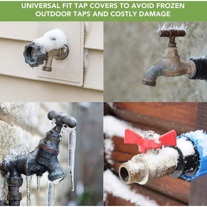 2 Pack Outdoor Faucet Covers Made Of Durable Weatherproof Plastic, Universal Garden Tap Cover For Winter Freeze - Image 2