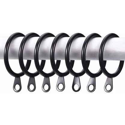 Metal Curtain Rings, Curtain And ROd Hanging Rings, 30Mm Inner Diameter Drapery Sliding Eyelet Rings (Black, 40 Pack) - Image 2