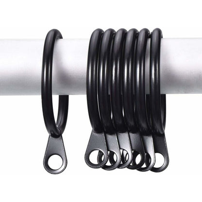 Metal Curtain Rings, Curtain And ROd Hanging Rings, 30Mm Inner Diameter Drapery Sliding Eyelet Rings (Black, 40 Pack) - Image 3