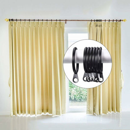 Metal Curtain Rings, Curtain And ROd Hanging Rings, 30Mm Inner Diameter Drapery Sliding Eyelet Rings (Black, 40 Pack) - Image 4