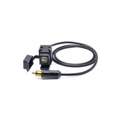 Din Hella Motorcycle Dual Usb Charger Socket Power Adapter 2.1A With 1.8M Cable For Phone / Iphone / Gps Satnav - Image 3