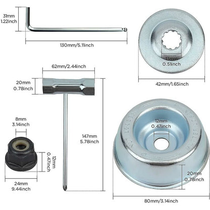 Universal Brushcutter Head Nut Kit, For Thermal Brushcutter, Stihl, Echo, Ryobi Head - Image 2